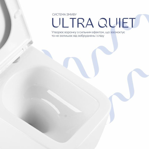 Готовое решение Qtap для ванной комнаты: подвесной унитаз Gemini Ultra Quiet 520×360×350 + комплект инсталляции Nest 4 в 1 (квадратная клавиша Satin)