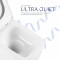 Готовое решение Qtap для ванной комнаты: подвесной унитаз Gemini Ultra Quiet 520×360×350 + комплект инсталляции Nest 4 в 1 (квадратная клавиша Satin)