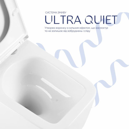 Готовое решение Qtap для ванной комнаты: подвесной унитаз Gemini Ultra Quiet 520×360×350 + комплект инсталляции Nest 4 в 1 (круглая клавиша Chrome)