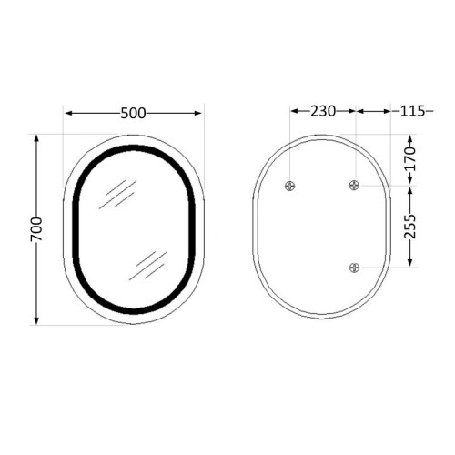 Зеркало Qtap Gemini 500х700 с LED-подсветкой Touch, с антизапотеванием, с диммером, рег. темп. цвета (3000-6500K) QT2578R5070 Зеркало Qtap Gemini 500х700 с LED-подсветкой Touch, с антизапотеванием, с диммером, рег. темп. цвета (3000-6500K) QT2578R5070