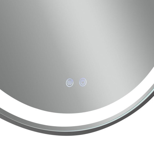 Зеркало Qtap Gemini 800х700 с LED-подсветкой Touch, с антизапотеванием, с диммером, рег. темп. цвета (3000-6500K) QT2578R8072B