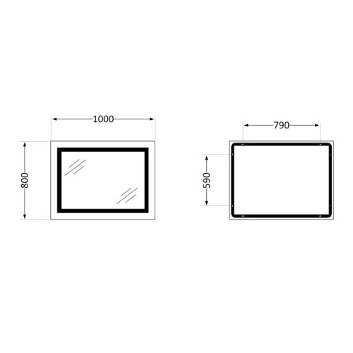 Зеркало Lidz Kubis 1000х800 с LED-подсветкой Touch, с антизапотеванием, с диммером, рег. яркости LD78LF61410080 Зеркало Lidz Kubis 1000х800 с LED-подсветкой Touch, с антизапотеванием, с диммером, рег. яркости LD78LF61410080