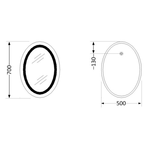 Зеркало Lidz Vida 700х500 с LED-подсветкой Touch, с антизапотеванием, с диммером, рег. яркости LD78LF5070