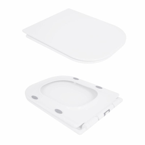 Унитаз-компакт Qtap Presto Quadro безободковый с сиденьем Soft-close QT24221215AW