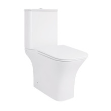 Унитаз-компакт Qtap Presto Quadro безободковый с сиденьем Soft-close QT24221215AW Унитаз-компакт Qtap Presto Quadro безободковый с сиденьем Soft-close QT24221215AW