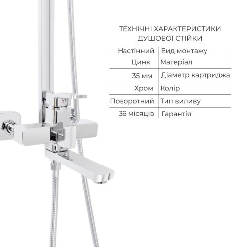 Набор смесителей Wawel 001 + Wawel 1030 Chrome