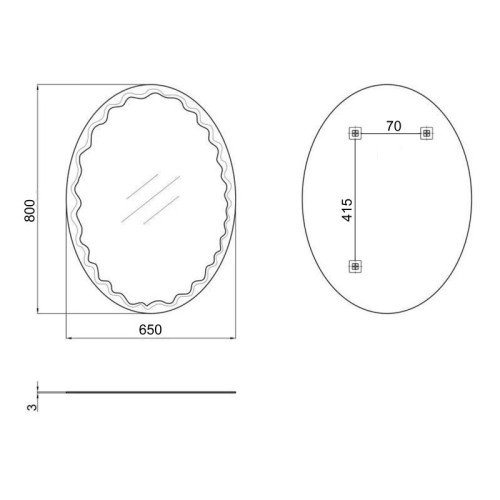 Зеркало Lidz Latwa 140.07.11 (1) 650х800 настенное овальное с декором LD78LA6580 Зеркало Lidz Latwa 140.07.11 (1) 650х800 настенное овальное с декором LD78LA6580