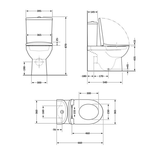 Унитаз напольный Qtap Scorpio Ultra Quiet безободковый с сиденьем Soft-Close MATT BLACK QT14226088AMB