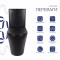 Унитаз напольный Qtap Scorpio Ultra Quiet безободковый с сиденьем Soft-Close MATT BLACK QT14226088AMB