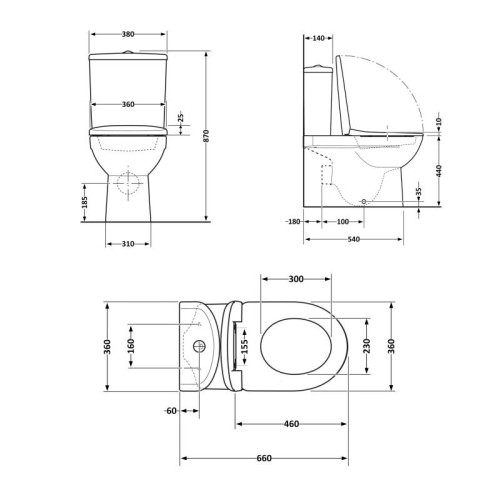 Унитаз напольный Qtap Robin New Ultra Quiet безободковый с сиденьем Soft-Close WHITE QT13226083AW