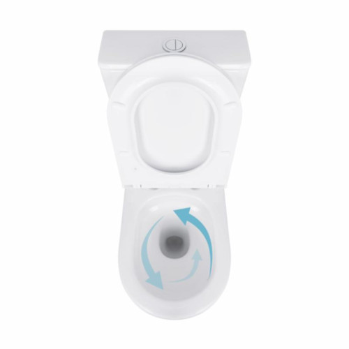 Унитаз напольный Qtap Robin New Ultra Quiet безободковый с сиденьем Soft-Close WHITE QT13226083AW
