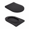 Унитаз напольный Qtap Robin Ultra Quiet безободковый с сиденьем Soft-Close MATT BLACK QT13226083AMB