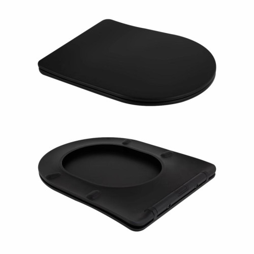 Унитаз подвесной Qtap Scorpio Ultra Quiet с сиденьем с сиденьем Soft-Close MATT BLACK QT14332380AMB Унитаз подвесной Qtap Scorpio Ultra Quiet с сиденьем с сиденьем Soft-Close MATT BLACK QT14332380AMB