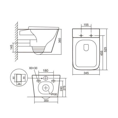 Унитаз подвесной Qtap Tern Ultra Quiet с сиденьем с сиденьем Soft-Close WHITE QT17332303AW Унитаз подвесной Qtap Tern Ultra Quiet с сиденьем с сиденьем Soft-Close WHITE QT17332303AW