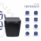 Унитаз подвесной Qtap Tern New Ultra Quiet с сиденьем с сиденьем Soft-Close MATT BLACK QT17332303ASMB