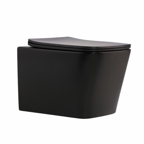 Унитаз подвесной Qtap Tern New Ultra Quiet с сиденьем с сиденьем Soft-Close MATT BLACK QT17332303ASMB