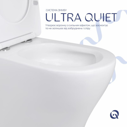 Унитаз напольный Qtap Virgo Ultra Quiet безободковый с сиденьем Soft-Close WHITE QT18226092AW Унитаз напольный Qtap Virgo Ultra Quiet безободковый с сиденьем Soft-Close WHITE QT18226092AW