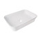 Раковина накладная Qtap Virgo N прямоугольная без донного клапана WHITE QT18116308W
