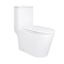 Унитаз-моноблок напольный Qtap Kolibri Ultra Quiet безободковый с сиденьем Soft-close WHITE QT10226380W Унитаз-моноблок напольный Qtap Kolibri Ultra Quiet безободковый с сиденьем Soft-close WHITE QT10226380W