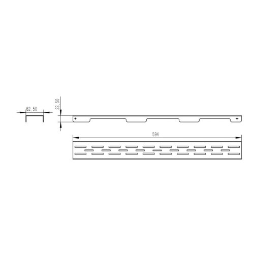 Решетка для линейного трапа Qtap Grate FD600 (NKS)