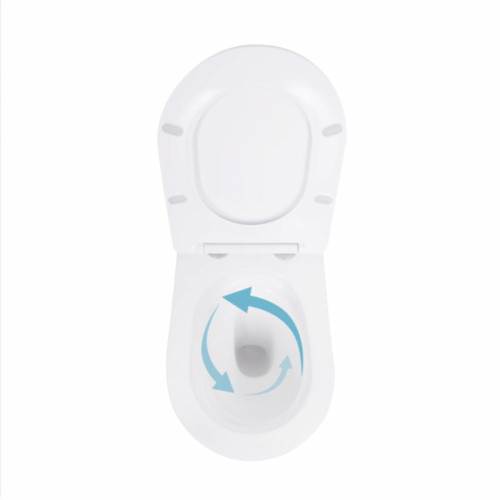 Унитаз подвесной Qtap Robin Ultra Quiet безободковый с сиденьем Soft-close 520x365x365 мм WHITE