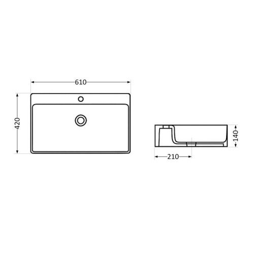 Раковина Qtap Nando LT 610х420х140 White QT12116146W Раковина Qtap Nando LT 610х420х140 White QT12116146W