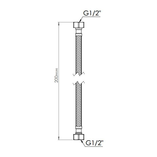 Шланг для воды Thermo Alliance Standart 20 см NYLON 1/2 Шланг для воды Thermo Alliance Standart 20 см NYLON 1/2
