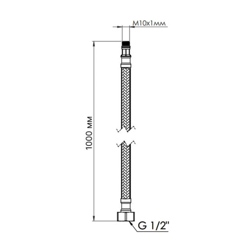 Шланг для подключения смесителя Thermo Alliance Standart (пара) 100 см NYLON M10x1/2 Шланг для подключения смесителя Thermo Alliance Standart (пара) 100 см NYLON M10x1/2