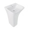 Раковина напольная моноблок Qtap Crow 445x420x840 White QT0511G315WN