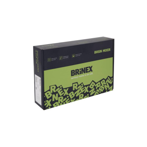 Смеситель для раковины Brinex Pure 001F низкий  Gunmetal Black BRIPUR001FGRP