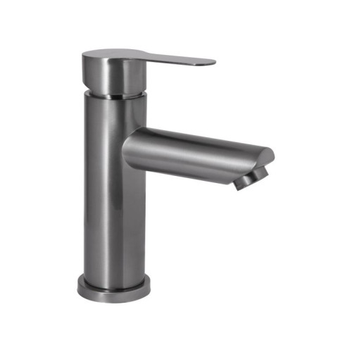 Смеситель для раковины Brinex Pure 001F низкий  Gunmetal Black BRIPUR001FGRP