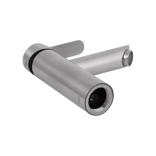 Смеситель для раковины Brinex Pure 001F низкий  Nickel BRIPUR001FNKL