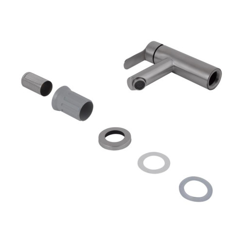 Смеситель для раковины Brinex Pure 001F низкий  Nickel BRIPUR001FNKL