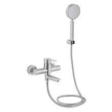 Смеситель для ванны Brinex Pure 006 с поворотным изливом (с душевым гарнитуром) Nickel BRIPUR006NKL Смеситель для ванны Brinex Pure 006 с поворотным изливом (с душевым гарнитуром) Nickel BRIPUR006NKL