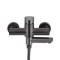 Смеситель для ванны Brinex Pure 006 с поворотным изливом (с душевым гарнитуром) Gunmetal Black BRIPUR006GRP