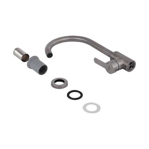 Смеситель для кухни U-образный Brinex Pure 015F U-образный  Nickel BRIPUR015FNKL