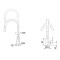 Смеситель для кухни Brinex Pure 015F3 с гибким изливом Nickel/Black BRIPUR015F3NKB Смеситель для кухни Brinex Pure 015F3 с гибким изливом Nickel/Black BRIPUR015F3NKB