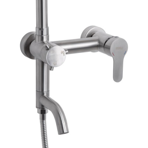 Душевая система универсальная Brinex Pure 1030 на 3 потребителя  Nickel BRIPUR1030NKL