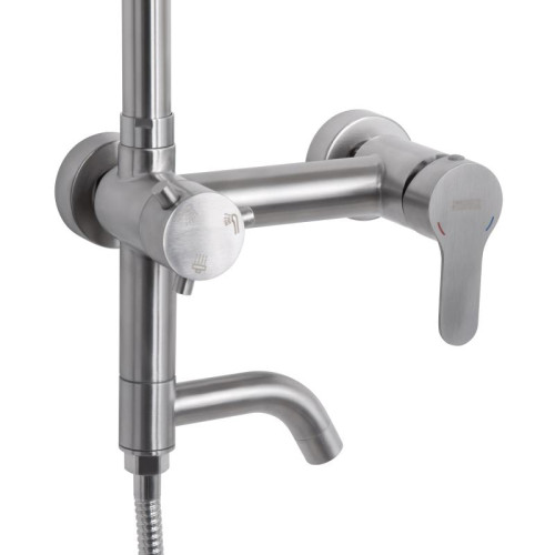 Душевая система универсальная Brinex Pure 1030 на 3 потребителя  Nickel BRIPUR1030NKL