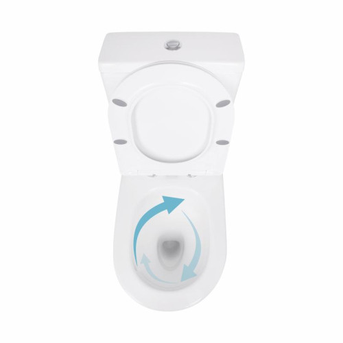 Унитаз напольный Qtap Jay Ultra Quiet с сидением Soft-close 640x360x835 мм QT07222175TW White
