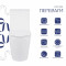 Унитаз напольный Qtap Swan Ultra Quiet с сидением Soft-close 640x360x835 мм QT16222182TW White