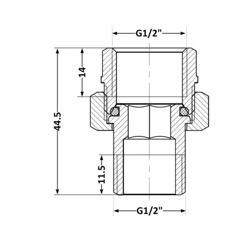 Сгон-американка Thermo Alliance Standart 1/2 Сгон-американка Thermo Alliance Standart 1/2