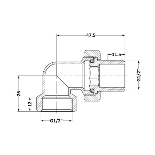 Сгон-американка Thermo Alliance Standart 1/2 Сгон-американка Thermo Alliance Standart 1/2