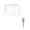 Комплект Qtap Scorpio: Раковина врезная прямоугольная 615х390х150 мм White + Донный клапан PU02