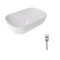 Комплект Qtap Robin: Раковина накладная прямоугольная 600x390x150 мм White + Донный клапан PU02 Комплект Qtap Robin: Раковина накладная прямоугольная 600x390x150 мм White + Донный клапан PU02