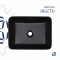 Комплект Qtap Tern: Раковина накладная прямоугольная 480х370х135 мм Matt Black + Донный клапан PU03