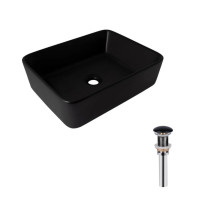 Комплект Qtap Tern: Раковина накладная прямоугольная 480х370х135 мм Matt Black + Донный клапан PU03 Комплект Qtap Tern: Раковина накладная прямоугольная 480х370х135 мм Matt Black + Донный клапан PU03