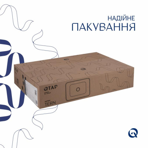 Комплект Qtap Tern: Раковина накладная прямоугольная 600x400x110 мм WHITE + Донный клапан PU02 Комплект Qtap Tern: Раковина накладная прямоугольная 600x400x110 мм WHITE + Донный клапан PU02