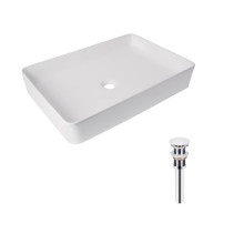 Комплект Qtap Tern: Раковина накладная прямоугольная 600x400x110 мм WHITE + Донный клапан PU02 Комплект Qtap Tern: Раковина накладная прямоугольная 600x400x110 мм WHITE + Донный клапан PU02