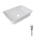 Комплект Qtap Virgo: Раковина накладная прямоугольная 490х350х110 мм White + Донный клапан PU02